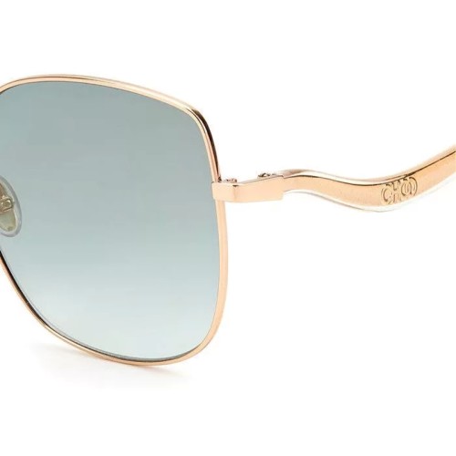 Jimmy Choo MAMIE/S - DDBEZ - 60 Okulary przeciwsłoneczne Złoty Pillow (zaokrąglony)