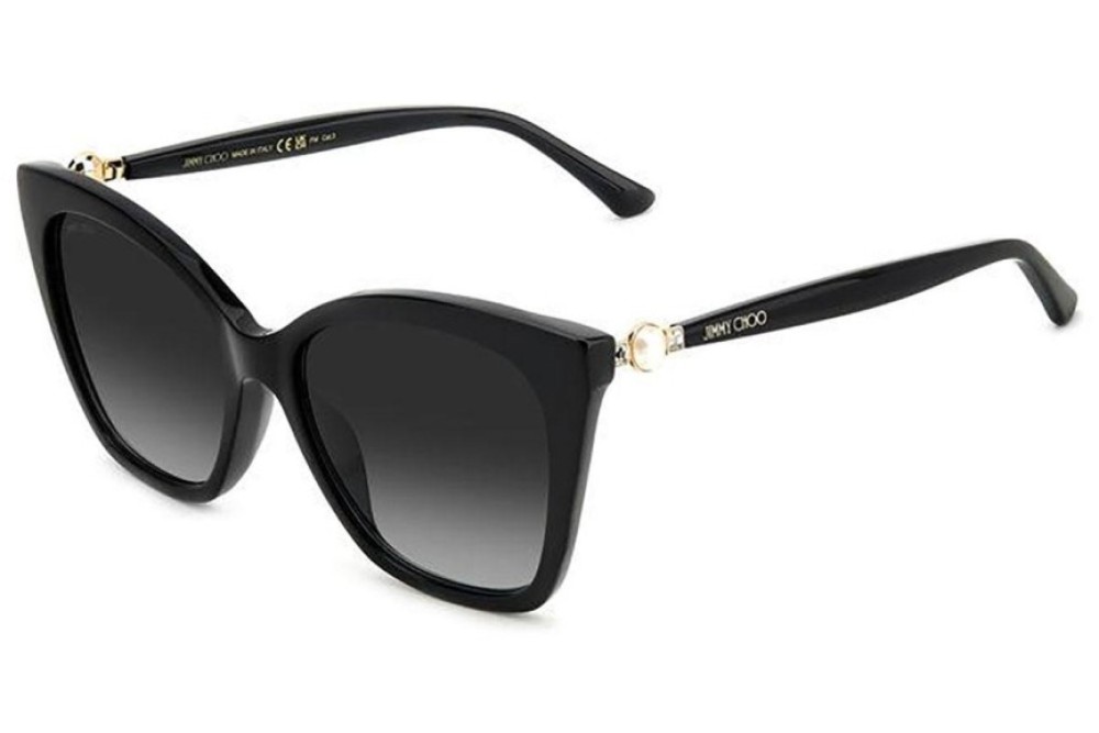 Jimmy Choo RUA/G/S - 8079O - 56 Okulary przeciwsłoneczne Czarny Kocie oczy