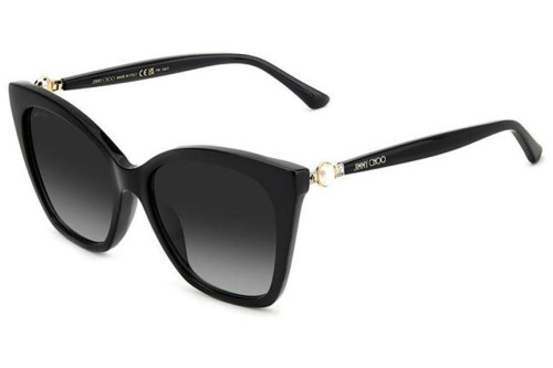 Jimmy Choo RUA/G/S - 8079O - 56 Okulary przeciwsłoneczne Czarny Kocie oczy