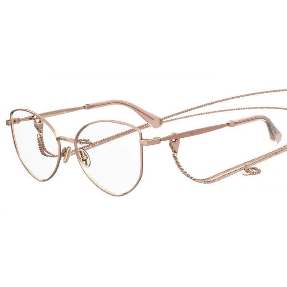 Jimmy Choo JC327 With chain - DDB - 52 Oprawki korekcyjne Różowe złoto Pillow (zaokrąglony)