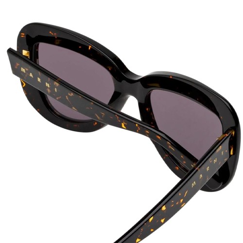 Marni NNO Elephant Island - 55 Okulary przeciwsłoneczne Havana Kocie oczy
