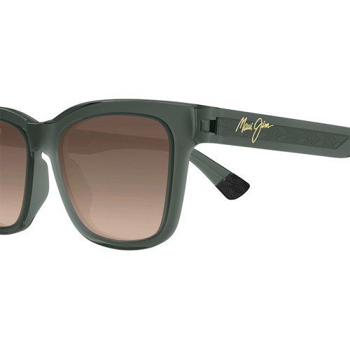 Maui Jim MJ0644S HANOHANO - 004 - 53 - Z SOCZEWKAMI POLARYZACYJNYMI Okulary przeciwsłoneczne Zielony Kanciaste