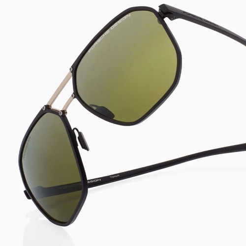 Porsche Design P8971 - A - 61 - Z SOCZEWKAMI POLARYZACYJNYMI Okulary przeciwsłoneczne Czarny Pilotki (aviator)