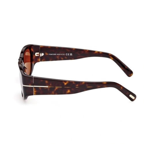 Tom Ford FT0987 ECO CYRILLE-02 - 52S - 53 Okulary przeciwsłoneczne Havanna Kanciaste