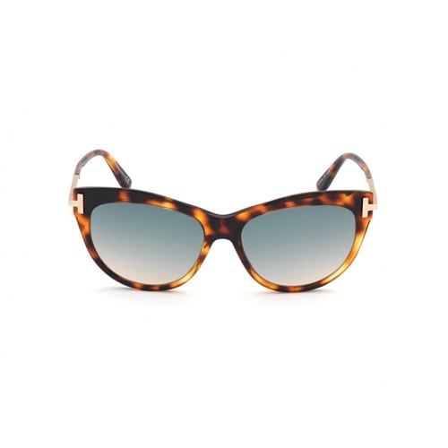 Tom Ford FT0821 KIRA - 55P - 56 Okulary przeciwsłoneczne Havanna Kocie oczy