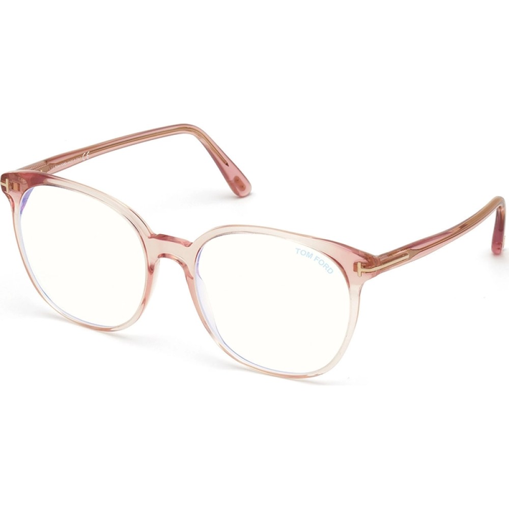 Tom Ford TF5671-B - 072 - 56 - Z SOCZEWKAMI Z FILTREM ŚWIATŁA NIEBIESKO-FIOLETOWEGO Oprawki korekcyjne Różowy Pillow (zaokrąglony)