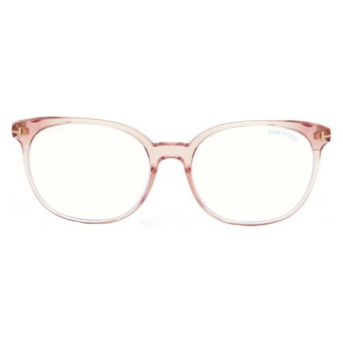 Tom Ford TF5671-B - 072 - 56 - Z SOCZEWKAMI Z FILTREM ŚWIATŁA NIEBIESKO-FIOLETOWEGO Oprawki korekcyjne Różowy Pillow (zaokrąglony)