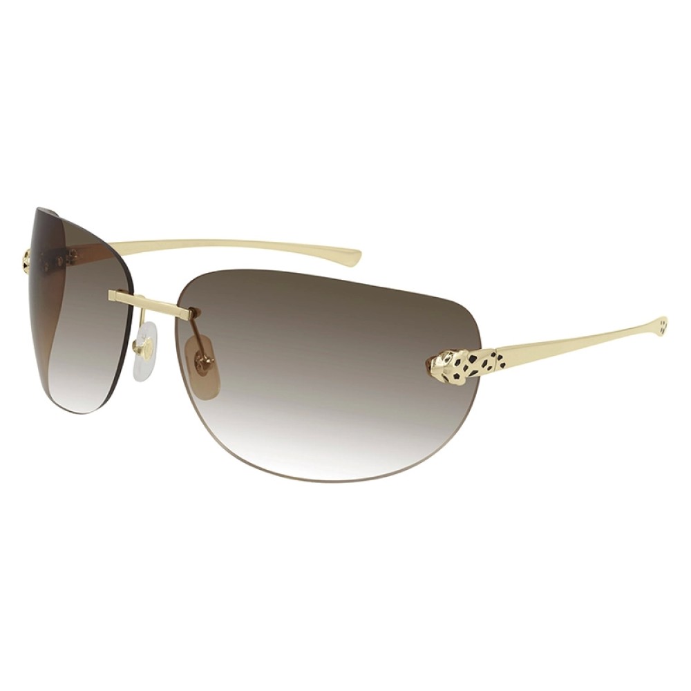 Cartier CT0266S - 004 - 61 Okulary przeciwsłoneczne Złoty Kanciaste