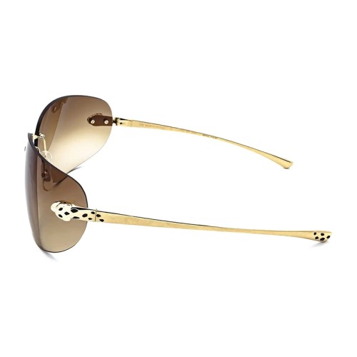 Cartier CT0266S - 004 - 61 Okulary przeciwsłoneczne Złoty Kanciaste