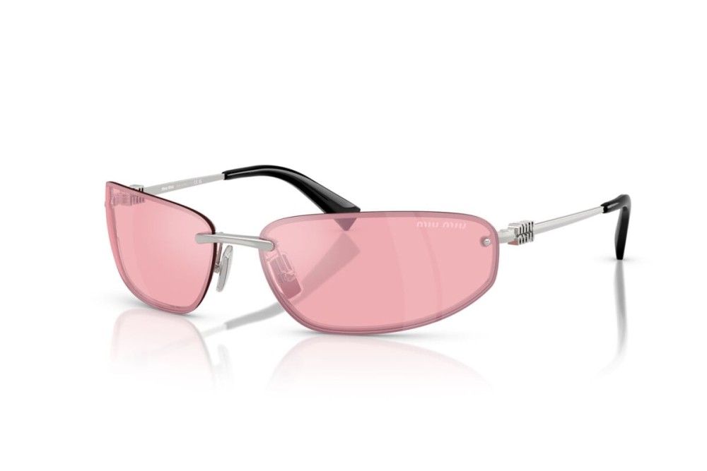 MIU MIU MU A50S - 1BC70J - 68 Okulary przeciwsłoneczne Srebrny Prostokątny
