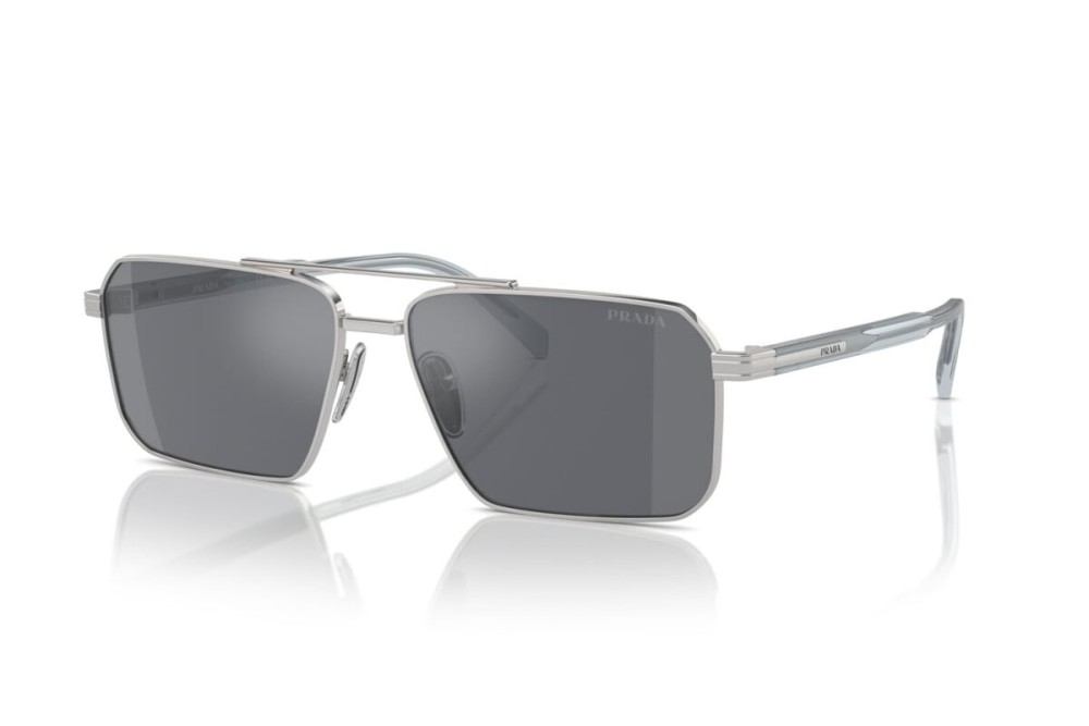 PRADA PR A57S - 1BC175 - 61 Okulary przeciwsłoneczne Srebrny Pilotki (aviator)