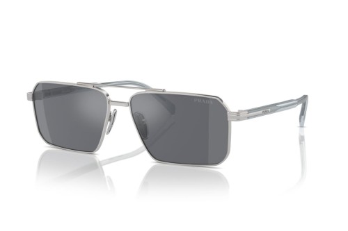 PRADA PR A57S - 1BC175 - 61 Okulary przeciwsłoneczne Srebrny Pilotki (aviator)