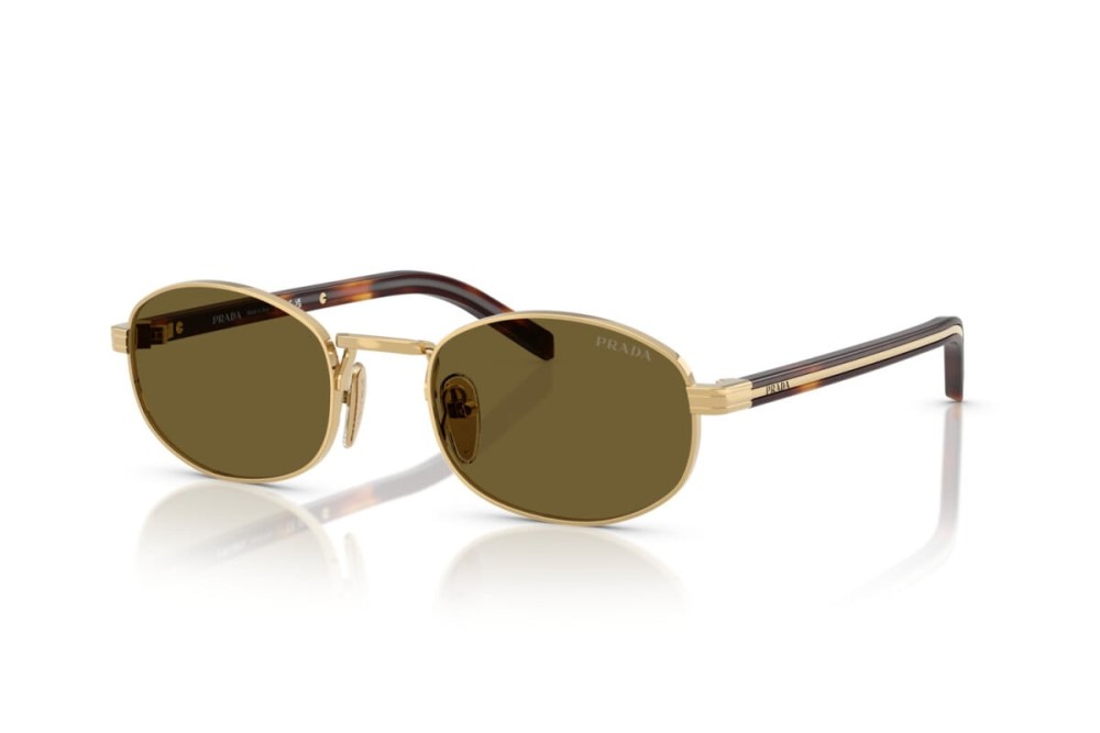 PRADA PR B53S - 5AK09Z - 52 Okulary przeciwsłoneczne Złoty Owalny