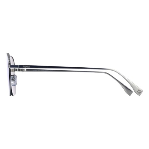 Fendi FE40004U - 17C - 55 Okulary przeciwsłoneczne Srebrny Pillow (zaokrąglony)