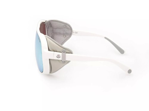 Moncler ML0206 DIFFRACTOR - 24C - 66 Okulary przeciwsłoneczne Biały Jednoszybowe