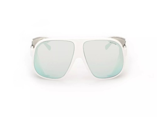 Moncler ML0206 DIFFRACTOR - 24C - 66 Okulary przeciwsłoneczne Biały Jednoszybowe