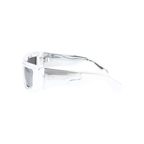 Off-White OERI074 VOLCANITE - 7272 - 58 Okulary przeciwsłoneczne Srebrny Kanciaste