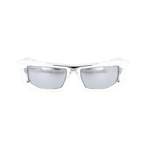 Off-White OERI074 VOLCANITE - 7272 - 58 Okulary przeciwsłoneczne Srebrny Kanciaste