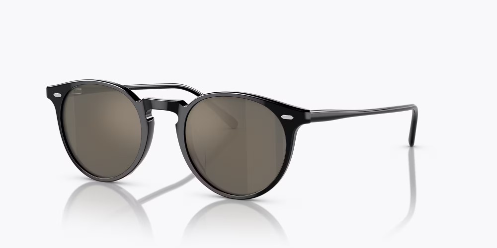 OLIVER PEOPLES OV5529SU ROGER FEDERER N.02 (HANDMADE IN JAPAN) - 177239 - 48 Okulary przeciwsłoneczne Czarny Okrągły