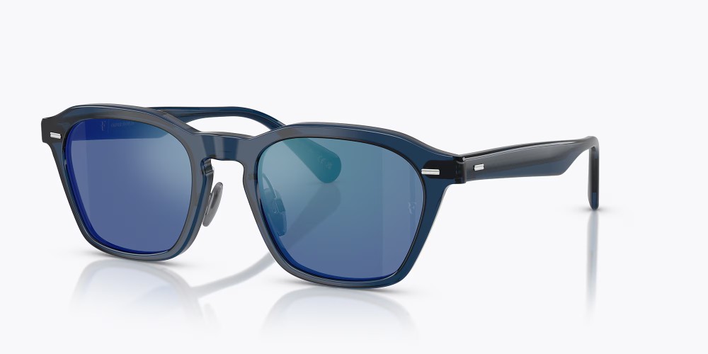 OLIVER PEOPLES OV 5593S ROGER FEDERER R-11 - 178755 - 52 Okulary przeciwsłoneczne Ciemnoniebieski Kanciaste