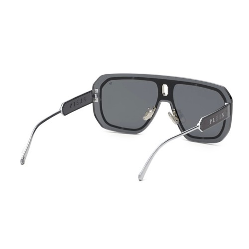 Philipp Plein SPP050 ADVENTURE MASK - 579X Okulary przeciwsłoneczne Srebrny Pilotki (aviator)