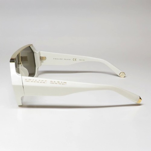 Philipp Plein SPP047 HEXAGON CAMOU - 3GFG Okulary przeciwsłoneczne Biały Płaska góra