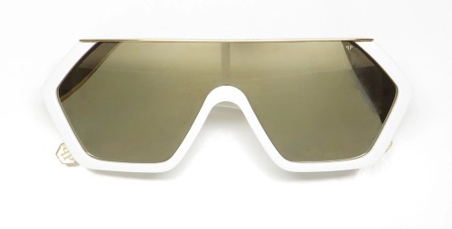 Philipp Plein SPP047 HEXAGON CAMOU - 3GFG Okulary przeciwsłoneczne Biały Płaska góra