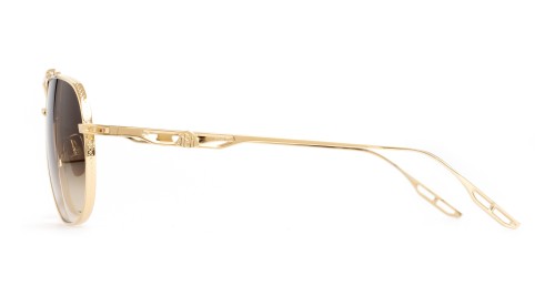Maybach THE COMMANDER I - MG-Z62 - 64 - POZŁACANY (GOLD PLATED) Okulary przeciwsłoneczne Złoty Pilotki (aviator)