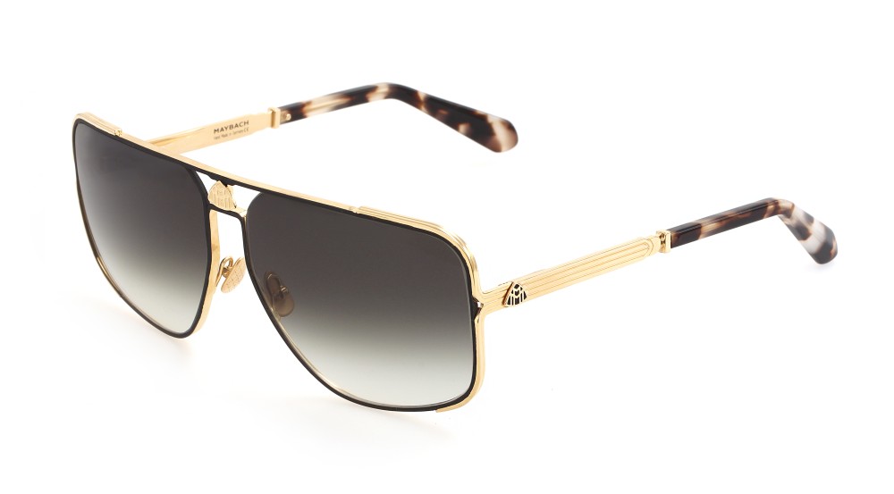 Maybach THE PRESENTER I - CHG/B-AAU-Z35 - 66 - POZŁACANY (GOLD PLATED) Okulary przeciwsłoneczne Pilotki (aviator)