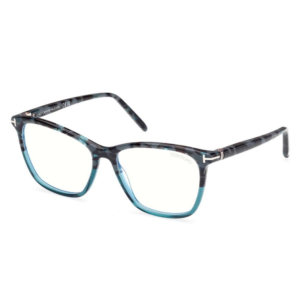 Tom Ford TF5989-F-B - 055 - 55 - Z SOCZEWKAMI Z FILTREM ŚWIATŁA NIEBIESKO-FIOLETOWEGO Oprawki korekcyjne Kanciaste
