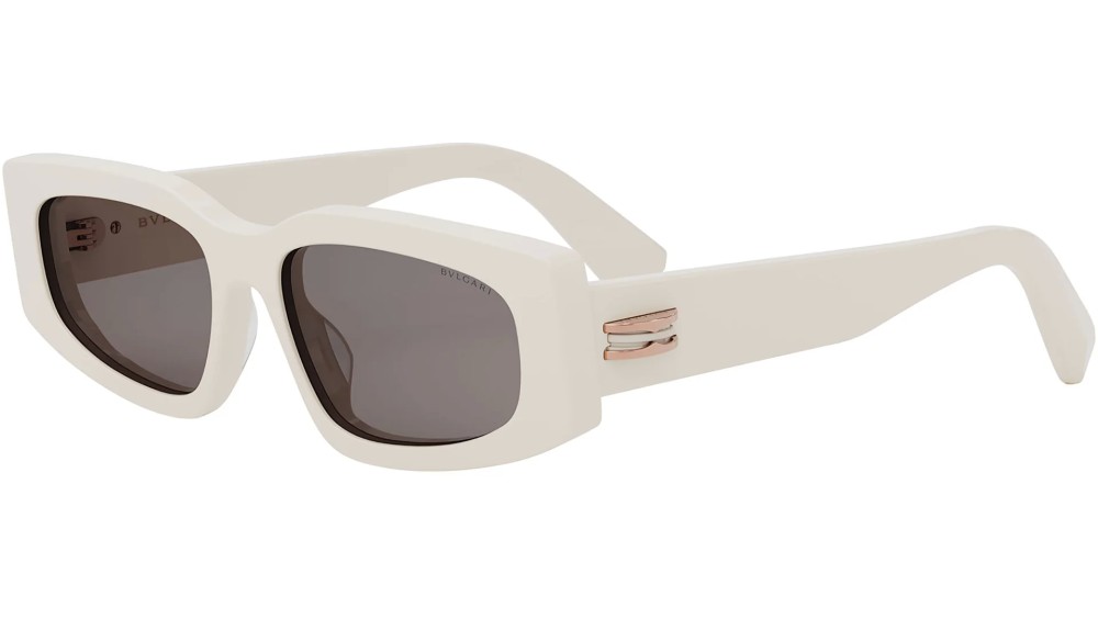 Bvlgari BV40014I B ZERO1 - 25A - 54 Okulary przeciwsłoneczne Biały Kanciaste