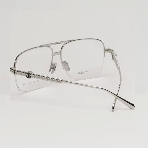 Philipp Plein VPP063W ROCK SUPERHERO - 0589 - 60 Oprawki korekcyjne Srebrny Pilotki (aviator)