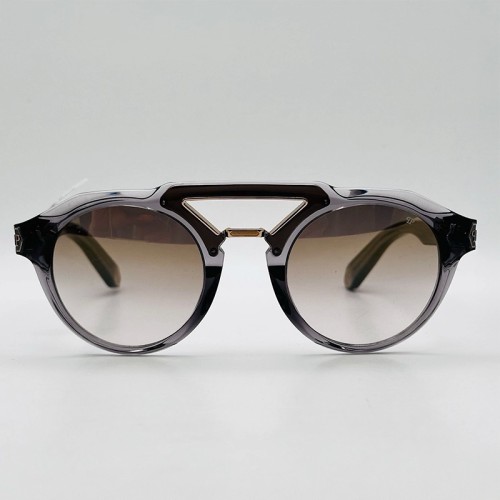 Philipp Plein SPP045 BRAVE SHADES - 9MBG - 50 Okulary przeciwsłoneczne Szary Okrągły