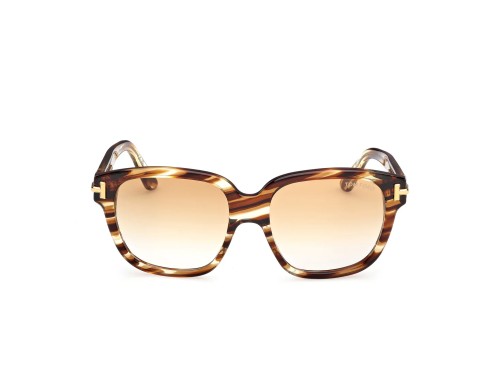 Tom Ford FT1236-F ICON COLLECTION - 55F - 58 Okulary przeciwsłoneczne Havanna Kanciaste