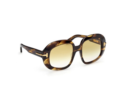 Tom Ford FT1237 ICON COLLECTION - 56F - 53 Okulary przeciwsłoneczne Havanna Owalny