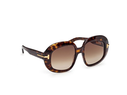 Tom Ford FT1237-F ICON COLLECTION - 52F - 53 Okulary przeciwsłoneczne Havanna Kanciaste