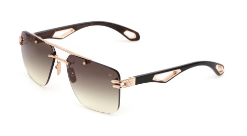 Maybach THE PRESIDENT I - RG-WCM-M12 - 62 - POZŁACANY (GOLD PLATED) Okulary przeciwsłoneczne Różowe złoto Kanciaste