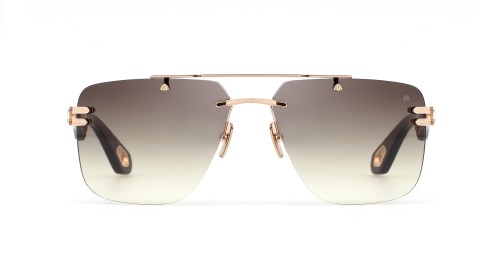 Maybach THE PRESIDENT I - RG-WCM-M12 - 62 - POZŁACANY (GOLD PLATED) Okulary przeciwsłoneczne Różowe złoto Kanciaste