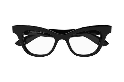 Alexander McQueen AM0381O - 001 - 47 Oprawki korekcyjne Czarny Kocie oczy