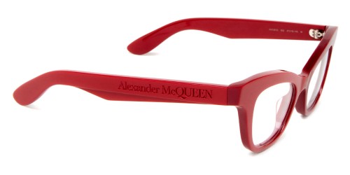 Alexander McQueen AM0381O - 003 - 47 Oprawki korekcyjne Czerwony Kocie oczy