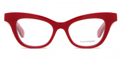 Alexander McQueen AM0381O - 003 - 47 Oprawki korekcyjne Czerwony Kocie oczy