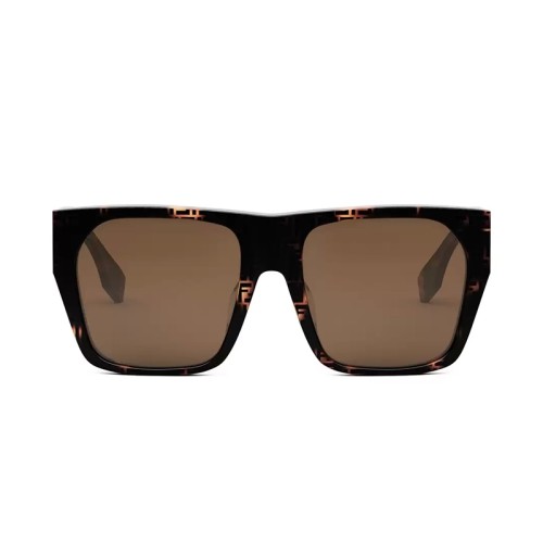 Fendi FE40124F - 55E - 57 Okulary przeciwsłoneczne Havanna Kanciaste