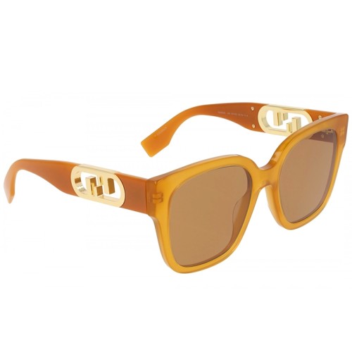 Fendi FE40063I - 44J - 54 Okulary przeciwsłoneczne Pomarańczowy Kanciaste
