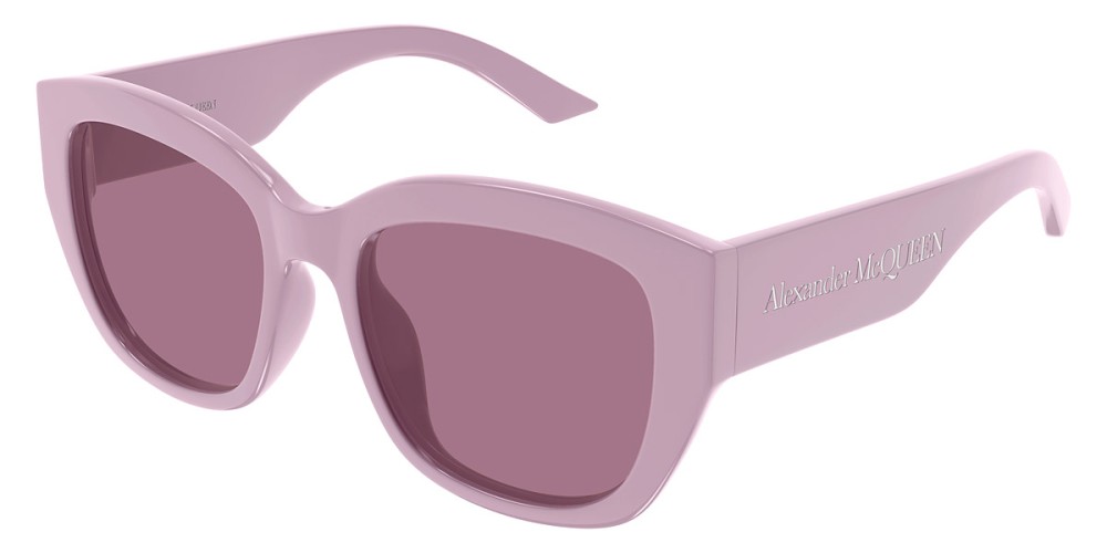 Alexander McQueen AM0451SA - 003 - 55 Okulary przeciwsłoneczne Różowy Pillow (zaokrąglony)