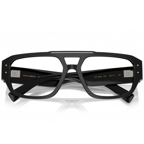 DOLCE & GABBANA DG3406 - ​501 - ​56 Oprawki korekcyjne Czarny Pilotki (aviator)