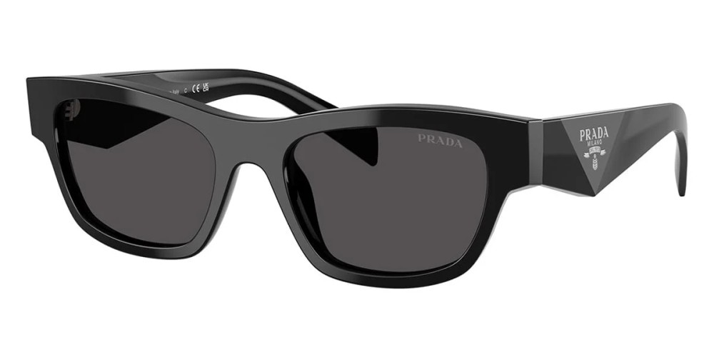 PRADA PR B09S - ​16K08Z - ​54 Okulary przeciwsłoneczne Czarny Kanciaste