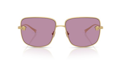 VERSACE VE2282 - ​1002AK - ​59 Okulary przeciwsłoneczne Złoty Kanciaste