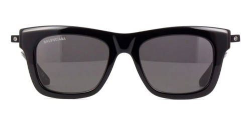 Balenciaga BB0161S - 001 - 52 Okulary przeciwsłoneczne Czarny Kanciaste
