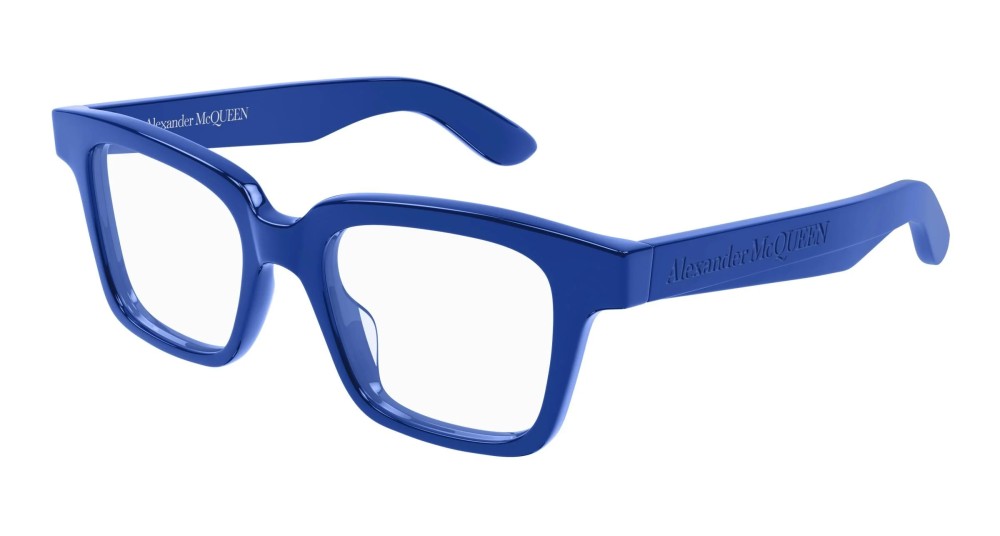 Alexander McQueen AM0385O - 003 - 49 Oprawki korekcyjne Niebieski Kanciaste