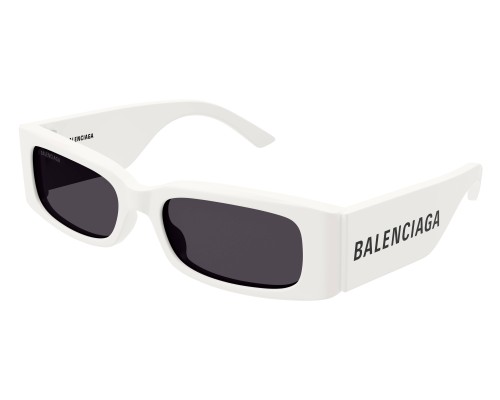 Balenciaga BB0260S - 003 - 56 Okulary przeciwsłoneczne Biały Kanciaste